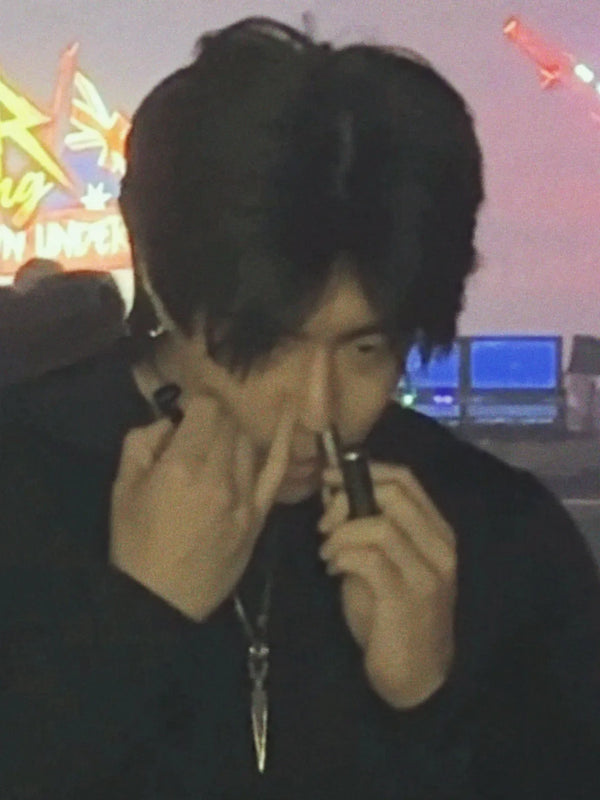 Inhale Club customer using a nasal inhaler