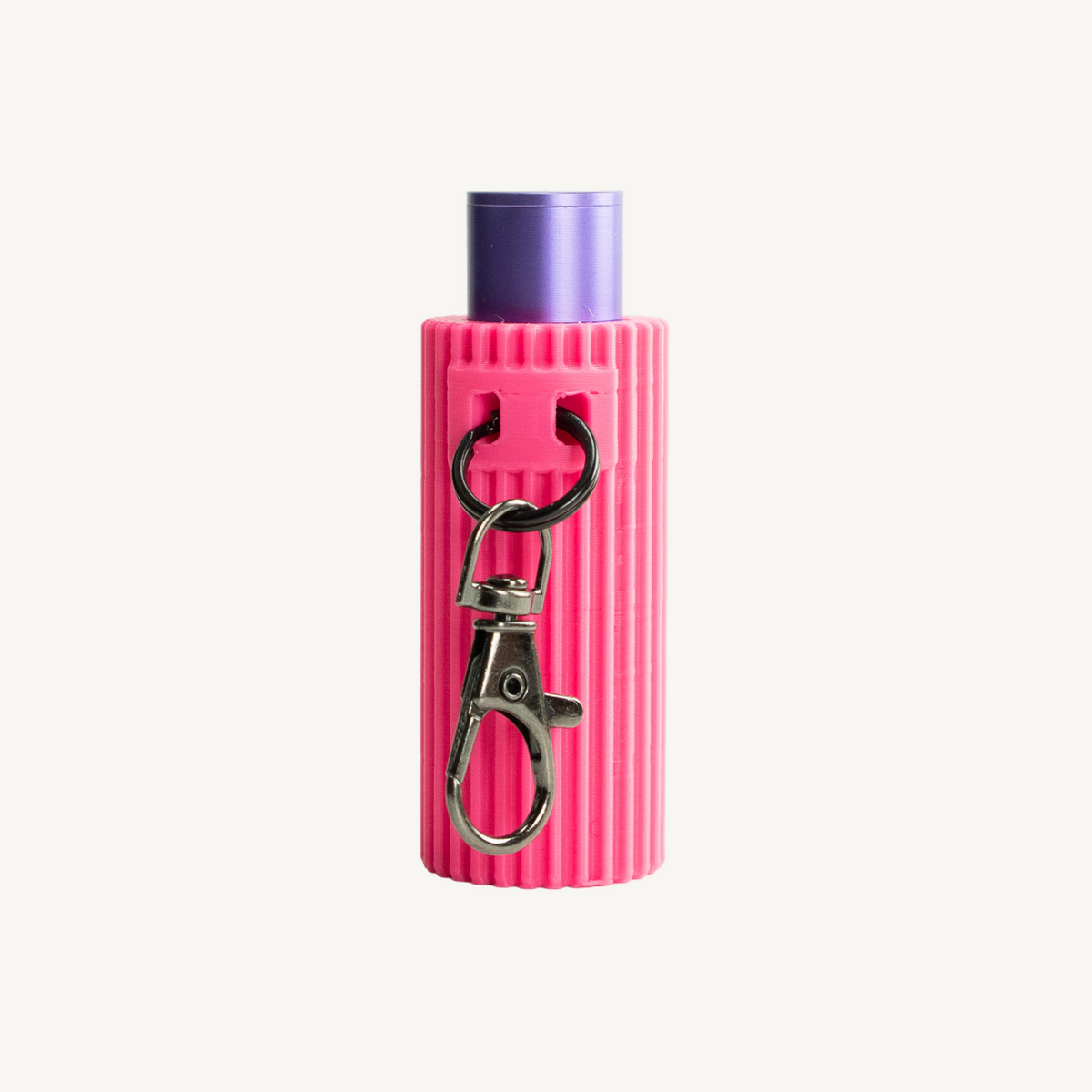 KeySleeve Rhodonite, Flute style, on an inhaler with clip