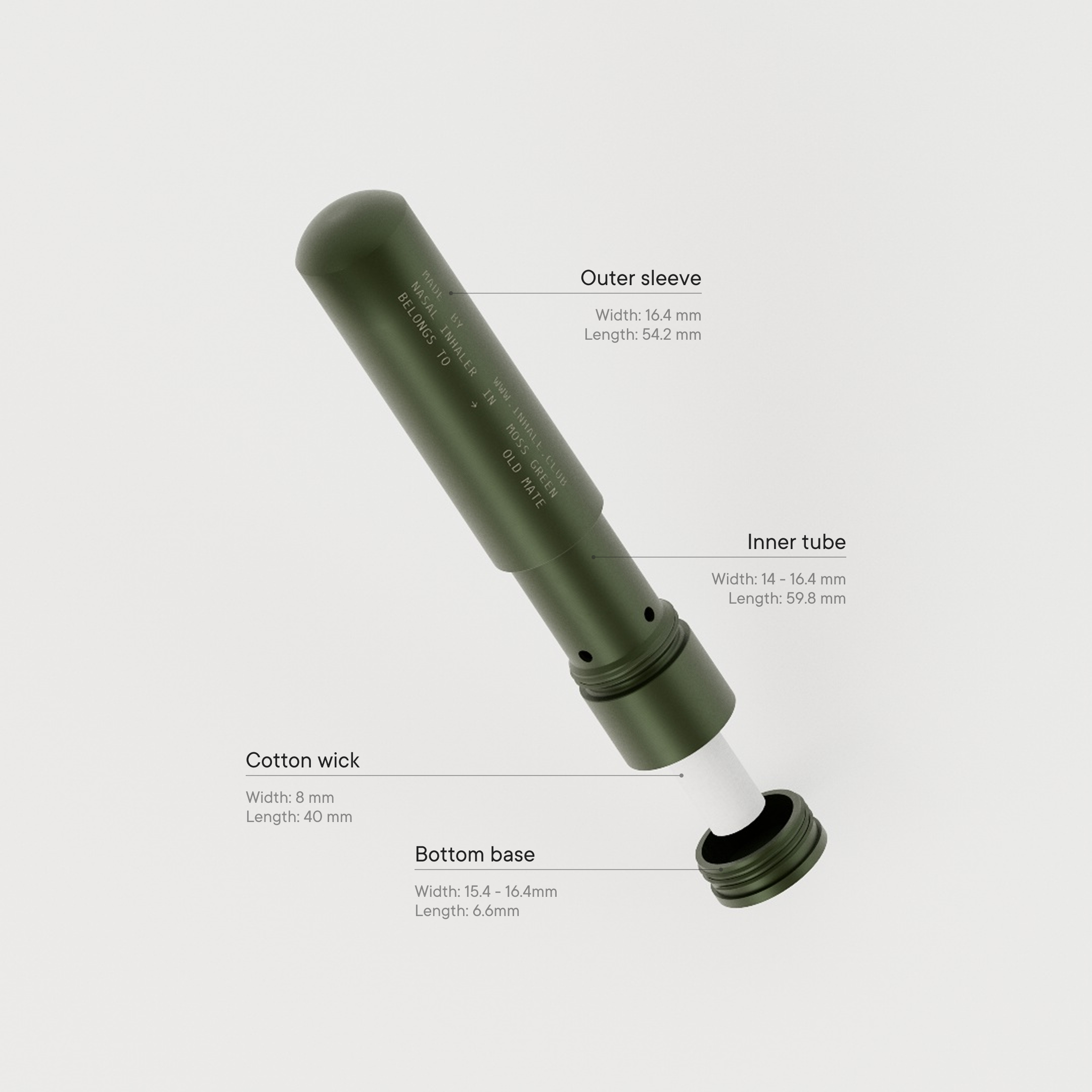 Moss Green Nasal Inhaler