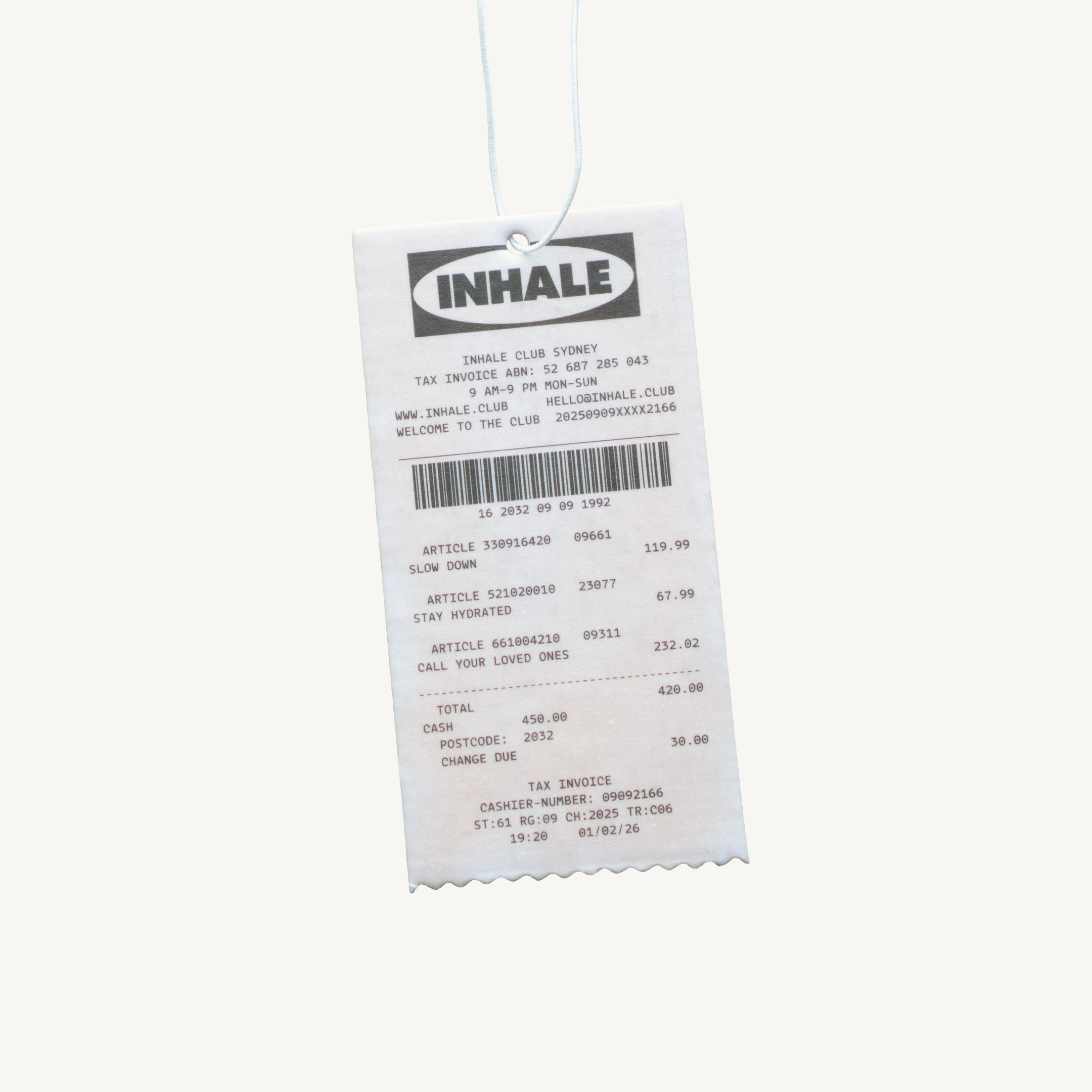 The Reminder Car Air Freshener (Vanilla)